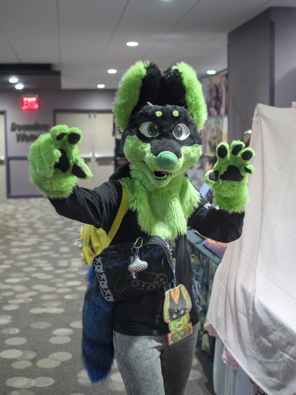 A furry posing for a picture
